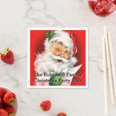 Niedlich Winking Santa mit Weihnachtsliste Custom Serviette (Beispiel)