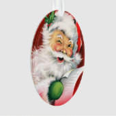 Niedlich Winking Weihnachtsliste Ornament (Vorderseite)