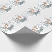 Niedlich Winter Baby Deer Boy Fawn Geschenkpapier (Ecke)