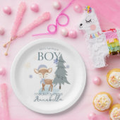 Niedlich Winter Baby Deer Boy Fawn Pappteller (Party)