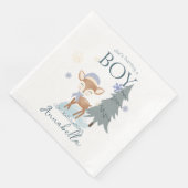 Niedlich Winter Baby Deer Boy Fawn Serviette (Ecke)