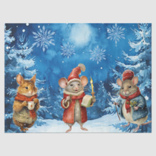 Niedlich Winter Blue Christmas Mies Seidenpapier