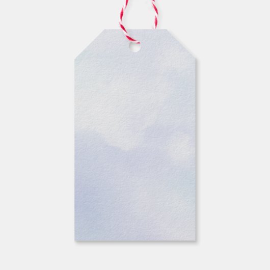 Niedlich Winter Elephant Baby Dusche Danke, dass S Geschenkanhänger (Rückseite)