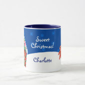 Niedlich Winter Gingerbrett Weihnachten Tasse (Zentrum)