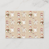 Niedlich Winter Holiday Babydusche Buchungsanfrage Begleitkarte (Rückseite)