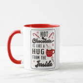 Niedlich Winter Hot Chocolate Frohe Weihnachtsfeie Tasse (Links)