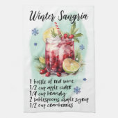 Niedlich Winter Sangria Weihnachtsgetränk Rezept Geschirrtuch (Vertikal)
