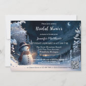 Niedlich Winter Snowman Brautparty Einladung (Vorderseite)