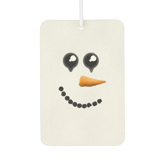 Niedlich Winter Snowman Face Autolufterfrischer (Vorderseite)