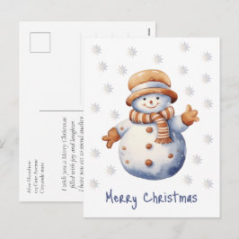 Niedlich Winter Snowman Frohe Weihnachten
