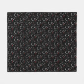 Niedlich Winter Snowman Pattern Schwarz Fleecedecke (Vorderseite (Horizontal))