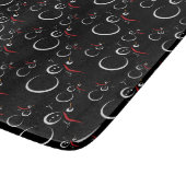 Niedlich Winter Snowman Pattern Schwarz Schneidebrett (Ecke)