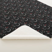 Niedlich Winter Snowman Pattern Schwarz Sherpadecke (3/4)