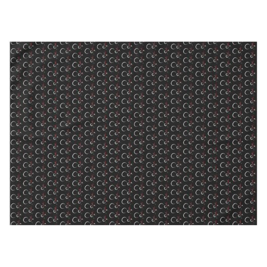 Niedlich Winter Snowman Pattern Schwarz Tischdecke (Vorderseite (Horizontal))