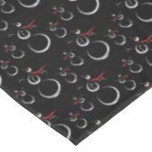 Niedlich Winter Snowman Pattern Schwarz Tischdecke (Schrägansicht)