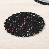 Niedlich Winter Snowman Pattern Schwarz Untersetzer (angewinkelt)