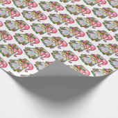 Niedlich Winter Watercolor Weihnachtsgarten Gnome Geschenkpapier (Ecke)