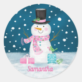 Niedlich Winter Weihnachtsfest Snowman Sticker
