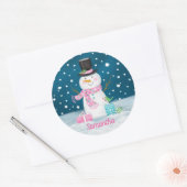 Niedlich Winter Weihnachtsfest Snowman Sticker (Umschlag)