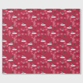 Niedlich Winter Wonderland Christmas Wrapping Pape Geschenkpapier (Flach)