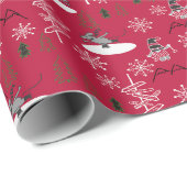 Niedlich Winter Wonderland Christmas Wrapping Pape Geschenkpapier (Rolleneckpunkt)