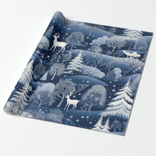 Niedlich Winter Wonderland Geschenkpapier (Ungerollt)