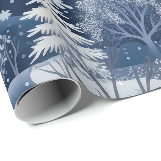 Niedlich Winter Wonderland Geschenkpapier (Rolleneckpunkt)