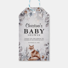 Niedlich Winter Woodland Watercolor Kinderdusche G Geschenkanhänger