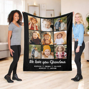 Niedlich Wir Liebe Sie Oma Foto Collage Fleecedecke
