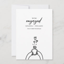 Niedlich Wir sind Verlobt Foto Verlobung Ankündigu Einladung