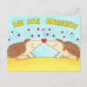 Niedlich "Wir sind verlobt! " Postkarte (Vorderseite)