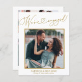 Niedlich Wir sind Verlobt Verlobung Ankündigung Fo (Vorne/Hinten)