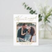 Niedlich Wir sind Verlobt Verlobung Ankündigung Fo (Stehend Vorderseite)