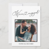 Niedlich Wir sind Verlobt Verlobung Ankündigung Fo (Vorderseite)