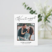 Niedlich Wir sind Verlobt Verlobung Ankündigung Fo Postkarte (Stehend Vorderseite)