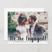 Niedlich Wir sind Verlobte Foto Verlobung Ankündig (Vorne/Hinten)