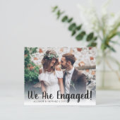 Niedlich Wir sind Verlobte Foto Verlobung Ankündig (Stehend Vorderseite)