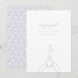 Niedlich Wir sind Verlobte Verlobung Ankündigung