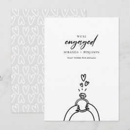 Niedlich Wir sind Verlobte Verlobung Ankündigung