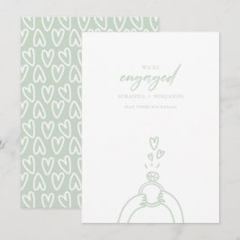 Niedlich Wir sind Verlobte Verlobung Ankündigung