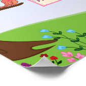 Niedlich wird alles gut hoffen Bäume Blume Vögel s Poster (Ecke)