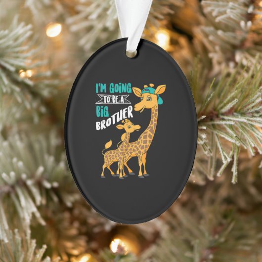 Niedlich wird ein großer Bruder Giraffen lustig Ornament (Baum)