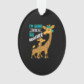 Niedlich wird ein großer Bruder Giraffen lustig Ornament (Vorderseite)