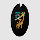 Niedlich wird ein großer Bruder Giraffen lustig Ornament (Vorderseite)