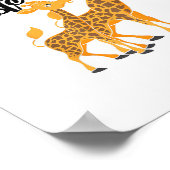 Niedlich wird eine große Schwester Giraffen lustig Poster (Ecke)