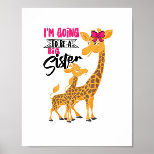 Niedlich wird eine große Schwester Giraffen lustig Poster