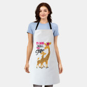 Niedlich wird eine große Schwester Giraffen lustig Schürze (Getragen)