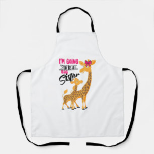Niedlich wird eine große Schwester Giraffen lustig Schürze