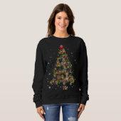 Niedlich Wire Dackel Hund Weihnachtsbaum Geschenk Sweatshirt (Vorne ganz)