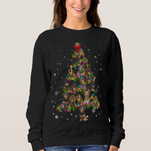 Niedlich Wire Dackel Hund Weihnachtsbaum Geschenk Sweatshirt